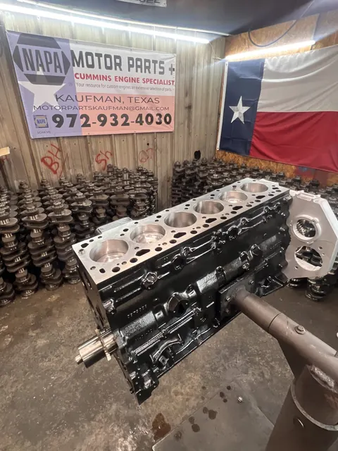 Engine build in front of the shop inventory