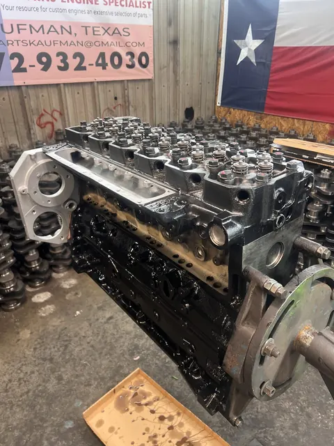 Engine assembly in the Kaufman shop