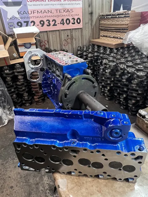Blue cylinder head and engine components