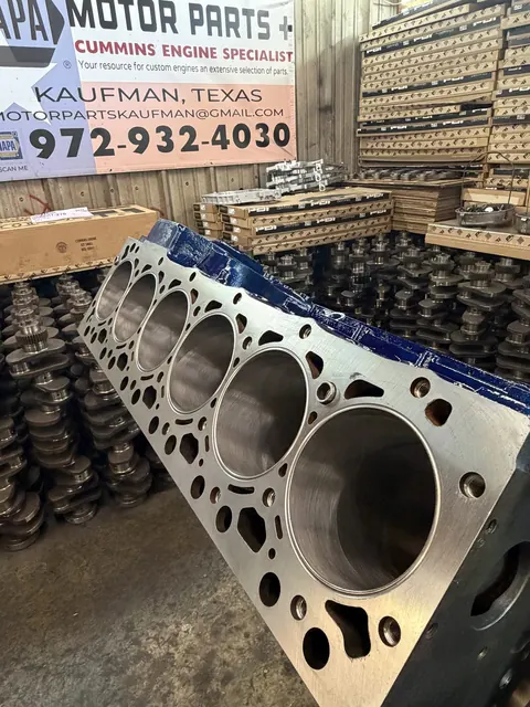 Machined engine-block deck and cylinders