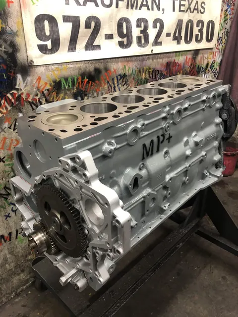 Silver engine build, side view