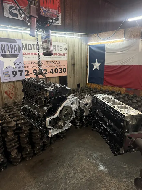 Engine inventory beneath the Texas flag