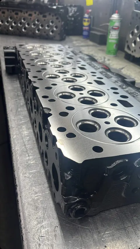 Cylinder head on the shop bench
